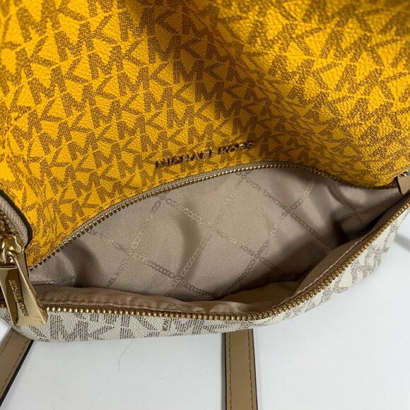 MICHAEL KORS Rhea Medium Color-Block Signature Logo Backpack EUC - Picture 8 of 12